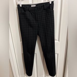 Calvin Klein Black pants with Grey pin stripe Size 6